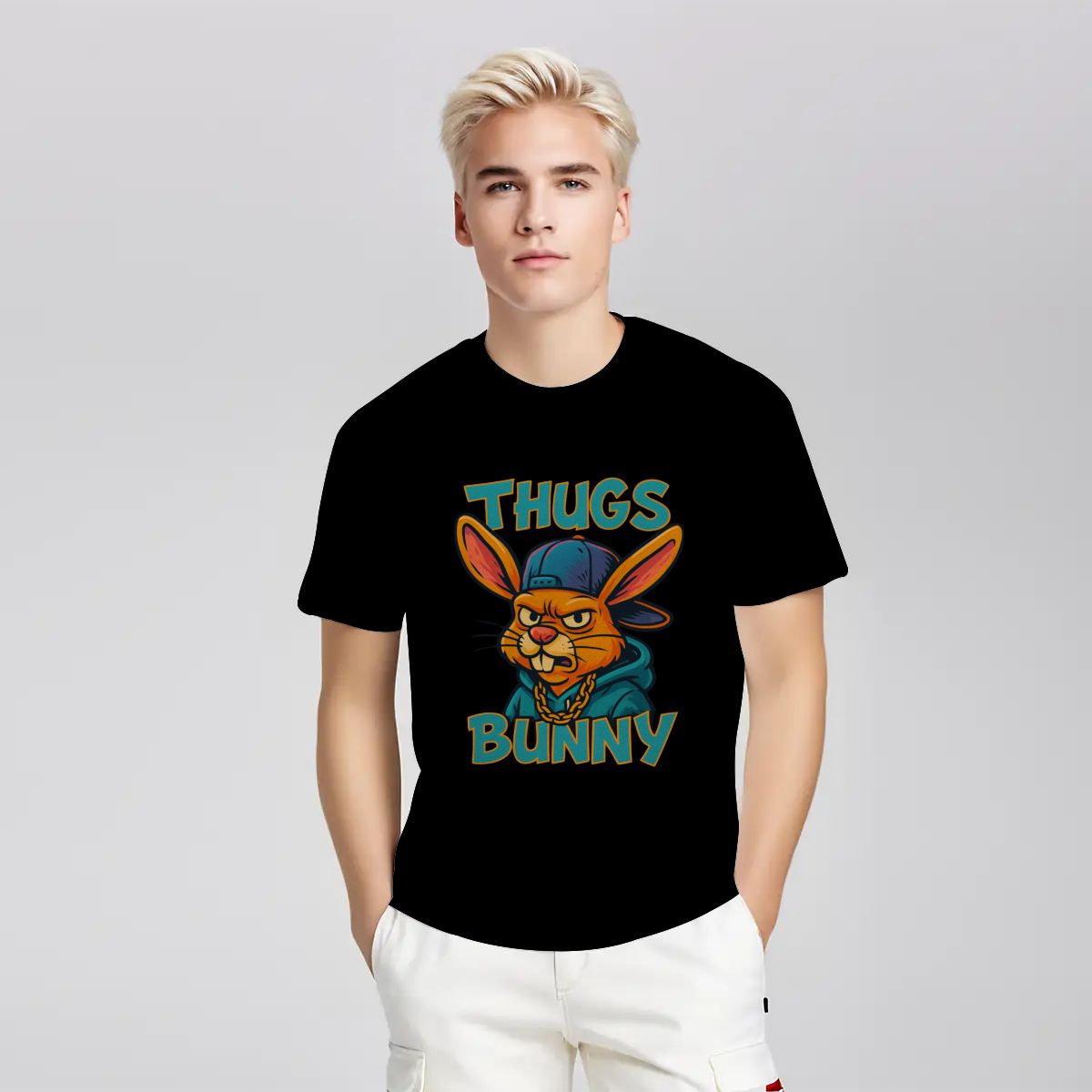 Thugs Bunny T-Shirt – Funny Gildan 5000 Unisex Cotton Tee | Cartoon Hip-Hop Parody