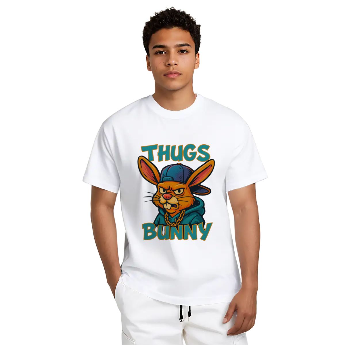 Thugs Bunny T-Shirt – Funny Gildan 5000 Unisex Cotton Tee | Cartoon Hip-Hop Parody