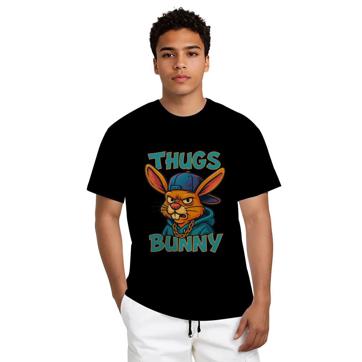 Thugs Bunny T-Shirt – Funny Gildan 5000 Unisex Cotton Tee | Cartoon Hip-Hop Parody