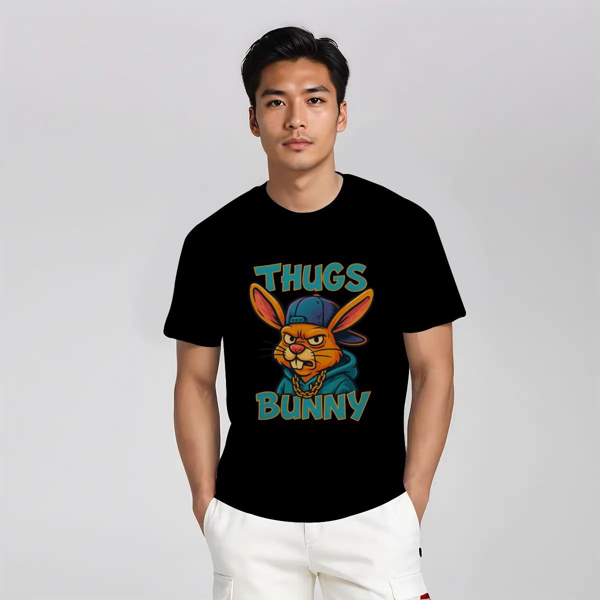 Thugs Bunny T-Shirt – Funny Gildan 5000 Unisex Cotton Tee | Cartoon Hip-Hop Parody